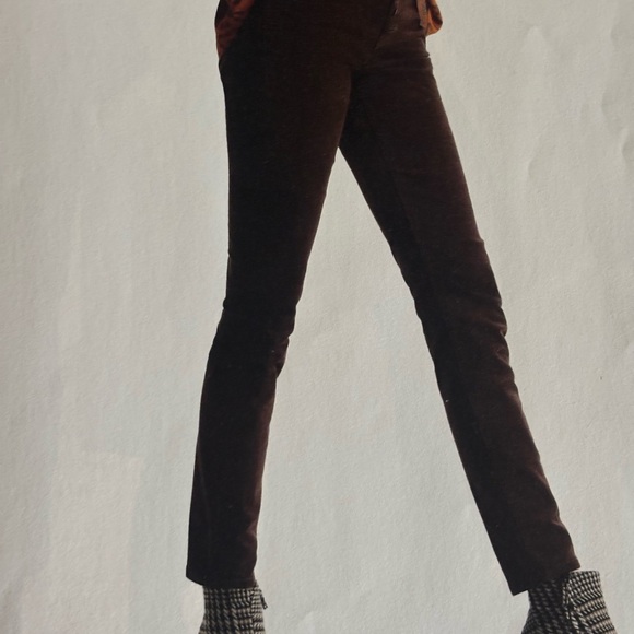 CAbi Button Fly Skinny Cords Chocolate Dark Brown Pants Size 10 EUC - Picture 3 of 8